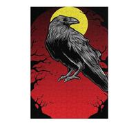 Jigsaw Puzzles for Adults 38x26cm/1000pcs Black Crows Moonlight Jigsaw Puzzle Hands-on Game Difficult Challenge Gifts for Friends And Family 38x26cm/1000pcs