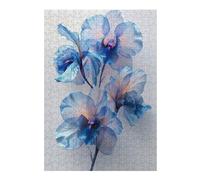Jigsaw Puzzles for Adults 38x26cm/1000pcs Blue Iris Floral Adult Puzzles Brain Teaser Game Hand Speed Race Unique Birthday And Gifts 38x26cm/1000pcs