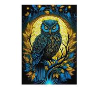 Jigsaw Puzzles for Adults 38x26cm/1000pcs Blue Moon Owl Artwork Jigsaw for Adults Toy Wall Decor Presents for Women Great Gift for Gaming 38x26cm/1000pcs