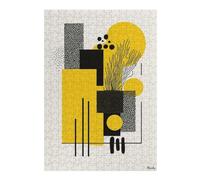 Jigsaw Puzzles for Adults 38x26cm/1000pcs Bold Yellow & Black Geometric Abstract Minimalist Art Puzzles for Adults Relaxing Games Improve Memory Gifts for Friends And Family 38x26cm/1000pcs