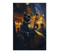 Jigsaw Puzzles for Adults 38x26cm/1000pcs Cat Jazz Musician Jigsaw Puzzle Hands-on Game Difficult Challenge Gifts for Friends And Family 38x26cm/1000pcs