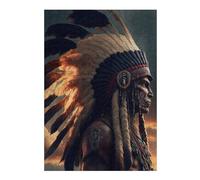 Jigsaw Puzzles for Adults 38x26cm/1000pcs Chief's Feathered Majesty Jigsaws for Adults Relaxing Games Improve Memory for Birthday, Chrismas 38x26cm/1000pcs