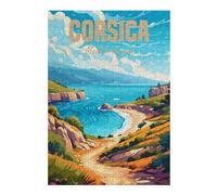 Jigsaw Puzzles for Adults 38x26cm/1000pcs Corsica Mediterranean Jigsaw Puzzle Toy Wall Decor Difficult Challenge Deal As Gifts for The Whole Family 38x26cm/1000pcs