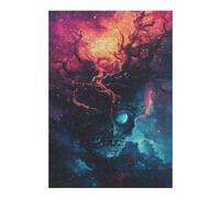 Jigsaw Puzzles for Adults 38x26cm/1000pcs Cosmic Skull Tree Puzzle for Adults Relax Games Difficult Hard Gifts for Friends And Family 38x26cm/1000pcs
