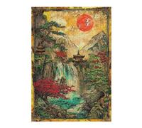Jigsaw Puzzles for Adults 38x26cm/1000pcs Crimson Sun Sanctuary Retro Art Jigsaw Puzzle Hands-on Game Difficult Challenge Gifts for Friends And Family 38x26cm/1000pcs