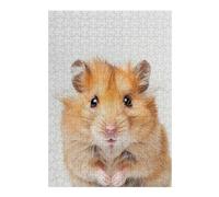 Jigsaw Puzzles for Adults 38x26cm/1000pcs Cute Baby Hamster Jigsaw Puzzle Anti-Stress Toys Hand Speed Race Gifts for Friends And Family 38x26cm/1000pcs