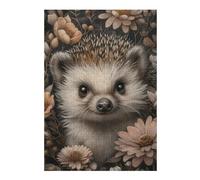 Jigsaw Puzzles for Adults 38x26cm/1000pcs Cute Whimsical Hedgehog Puzzles for Adults Relax Games Presents for Women Fun Activities at Home 38x26cm/1000pcs