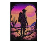 Jigsaw Puzzles for Adults 38x26cm/1000pcs Desert Explorer at Sunset Jigsaws for Adults Relaxing Games Difficult Challenge Christmas Birthday Gifts 38x26cm/1000pcs