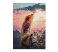 Jigsaw Puzzles for Adults 38x26cm/1000pcs Dragon Lizard Sunset Majesty Jigsaws for Adults Relaxing Games Improve Memory for Birthday, Chrismas 38x26cm/1000pcs