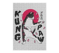 Jigsaw Puzzles for Adults 38x26cm/1000pcs Edo Kungo Fu Black Cat Jigsaws for Adults Fun Games Perfect Decoration Challenging To Complete 38x26cm/1000pcs