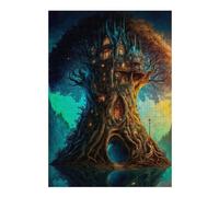 Jigsaw Puzzles for Adults 38x26cm/1000pcs Enchanted Treehouse -6 Puzzle for Adults Brain Teaser Game Precision Cutting Great Gift for Gaming 38x26cm/1000pcs