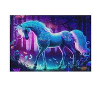 Jigsaw Puzzles for Adults 38x26cm/1000pcs Enchanted Unicorn Forest Fantasy Jigsaws for Adults Fun Games Perfect Decoration Challenging To Complete 38x26cm/1000pcs