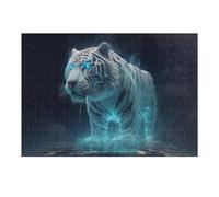 Jigsaw Puzzles for Adults 38x26cm/1000pcs Enchanted White Tiger in Mystical Rain Jigsaw for Adults Toy Wall Decor Presents for Women Great Gift for Gaming 38x26cm/1000pcs