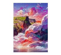 Jigsaw Puzzles for Adults 38x26cm/1000pcs Fantasy Cliffside Sunset Jigsaws for Adults Family Games Birthday Present Christmas Birthday Gifts 38x26cm/1000pcs