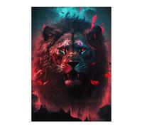 Jigsaw Puzzles for Adults 38x26cm/1000pcs Fiery Lion's Roar -2 Jigsaws for Adults Relaxing Games Difficult Challenge Christmas Birthday Gifts 38x26cm/1000pcs