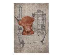 Jigsaw Puzzles for Adults 38x26cm/1000pcs Funny Yak Bathtub Jigsaw Puzzle DIY Toys Enhance Memory Gifts for Friends And Family 38x26cm/1000pcs