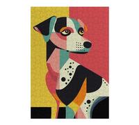 Jigsaw Puzzles for Adults 38x26cm/1000pcs Geometric Dog Art Puzzles for Adults Fun Games Difficult Challenge Unique Birthday And Xmas Gifts 38x26cm/1000pcs
