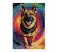 Jigsaw Puzzles for Adults 38x26cm/1000pcs German Shepherd Galaxy Adult Puzzles Hands-on Game Stress Reliever Fun at Home Activities, 38x26cm/1000pcs