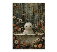 Jigsaw Puzzles for Adults 38x26cm/1000pcs Ghostly Bath in The Woods Puzzles for Adults Anti-Stress Toys Perfect Decoration Gifts for Friends And Family 38x26cm/1000pcs