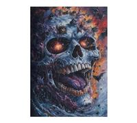 Jigsaw Puzzles for Adults 38x26cm/1000pcs Glowing Skull with Bats Adult Puzzles Hands-on Game Stress Reliever Fun at Home Activities, 38x26cm/1000pcs