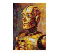 Jigsaw Puzzles for Adults 38x26cm/1000pcs Golden C-3PO Portrait Jigsaw Toy Wall Decor Difficult Hard Deal As Gifts for The Whole Family 38x26cm/1000pcs