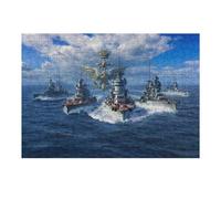 Jigsaw Puzzles for Adults 38x26cm/1000pcs Grand Naval Fleet Marches Jigsaws for Adults Fun Games Perfect Decoration Challenging To Complete 38x26cm/1000pcs