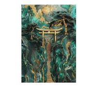 Jigsaw Puzzles for Adults 38x26cm/1000pcs Jade Mountain Torii Path Jigsaws for Adults Relaxing Games Improve Memory for Birthday, Chrismas 38x26cm/1000pcs