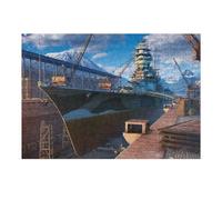 Jigsaw Puzzles for Adults 38x26cm/1000pcs Japanese Battleship Puzzles for Adults Brain Teaser Game Wall Art Educational Challenge 38x26cm/1000pcs