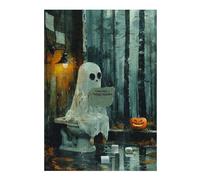 Jigsaw Puzzles for Adults 38x26cm/1000pcs Just A Ghost Pooping Puzzles for Adults Anti-Stress Toys Perfect Decoration Gifts for Friends And Family 38x26cm/1000pcs