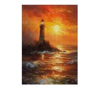 Jigsaw Puzzles for Adults 38x26cm/1000pcs Lighthouse Sunset Adult Jigsaw Toy Wall Decor Precision Cutting Fun Activities at Home 38x26cm/1000pcs