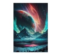 Jigsaw Puzzles for Adults 38x26cm/1000pcs Magical Aurora Mountain Jigsaw for Adults Relax Games For Family Fun Christmas Birthday Gifts 38x26cm/1000pcs