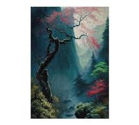 Jigsaw Puzzles for Adults 38x26cm/1000pcs Misty Mountain Landscape Jigsaws for Adults Relaxing Games Difficult Challenge Christmas Birthday Gifts 38x26cm/1000pcs