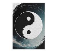 Jigsaw Puzzles for Adults 38x26cm/1000pcs Modern Zen Yin Yang Symbol Jigsaw Puzzle Toy Wall Decor Difficult Challenge Deal As Gifts for The Whole Family 38x26cm/1000pcs
