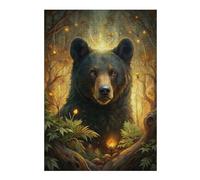 Jigsaw Puzzles for Adults 38x26cm/1000pcs Mystical Bear in Enchanted Forest Adult Jigsaw Puzzle Relaxing Games Analysis And Logic Fun Activities at Home 38x26cm/1000pcs