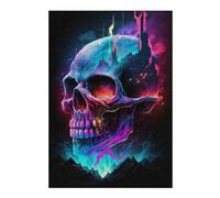Jigsaw Puzzles for Adults 38x26cm/1000pcs Neon Skull Fantasy Artwork Jigsaws for Adults Relaxing Games Improve Memory for Birthday, Chrismas 38x26cm/1000pcs