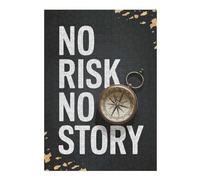 Jigsaw Puzzles for Adults 38x26cm/1000pcs No Risk No Story Compass Jigsaw Puzzle Hands-on Game Difficult Challenge Gifts for Friends And Family 38x26cm/1000pcs
