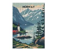 Jigsaw Puzzles for Adults 38x26cm/1000pcs Norwegian Fjordscape Puzzle for Adults Relaxing Games Perfect Decoration for Birthday, Chrismas 38x26cm/1000pcs