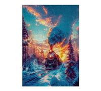 Jigsaw Puzzles for Adults 38x26cm/1000pcs Old Train on The Tracks Adult Puzzles Hands-on Game Stress Reliever Fun at Home Activities, 38x26cm/1000pcs