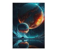 Jigsaw Puzzles for Adults 38x26cm/1000pcs Planetary Reflections in Space Puzzle for Adults Brain Teaser Game Precision Cutting Great Gift for Gaming 38x26cm/1000pcs