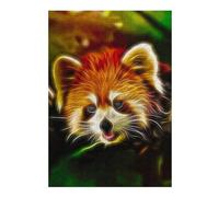 Jigsaw Puzzles for Adults 38x26cm/1000pcs Red Panda Fractal Jigsaw for Adults Brain Teaser Game A Work of Art Birthday Present, Gifts, 38x26cm/1000pcs