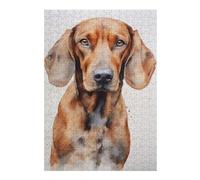 Jigsaw Puzzles for Adults 38x26cm/1000pcs Redbone Coonhound Painting Puzzles for Adults Relax Games Presents for Women Fun Activities at Home 38x26cm/1000pcs