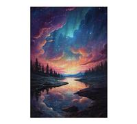 Jigsaw Puzzles for Adults 38x26cm/1000pcs River Beneath Epic Sky Adult Jigsaw Toy Wall Decor Precision Cutting Fun Activities at Home 38x26cm/1000pcs