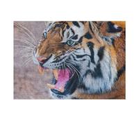 Jigsaw Puzzles for Adults 38x26cm/1000pcs Roaring Tiger Close-Up -1 Jigsaws for Adults Fun Games Perfect Decoration Challenging To Complete 38x26cm/1000pcs
