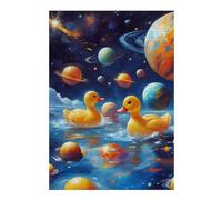 Jigsaw Puzzles for Adults 38x26cm/1000pcs Rubber Ducks on Space Adult Puzzles Brain Teaser Game Hand Speed Race Unique Birthday And Gifts 38x26cm/1000pcs