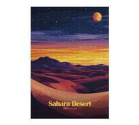 Jigsaw Puzzles for Adults 38x26cm/1000pcs Sahara Desert Sunset Jigsaw Relaxing Games Analysis And Logic Unique Birthday And Xmas Gifts 38x26cm/1000pcs