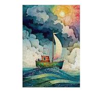Jigsaw Puzzles for Adults 38x26cm/1000pcs Sailing Into The Sunset Adult Puzzles Relaxing Games Hand Speed Race Gifts for Friends And Family 38x26cm/1000pcs