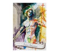 Jigsaw Puzzles for Adults 38x26cm/1000pcs Saint Sebastian Catholic Adult Jigsaw Toy Wall Decor Precision Cutting Fun Activities at Home 38x26cm/1000pcs