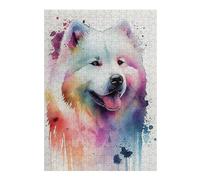 Jigsaw Puzzles for Adults 38x26cm/1000pcs Samoyed Watercolor Jigsaw for Adults DIY Toys Analysis And Logic Great Gift for Gaming 38x26cm/1000pcs