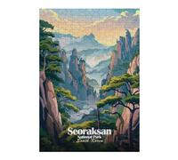 Jigsaw Puzzles for Adults 38x26cm/1000pcs Seoraksan National Park, South Korea Jigsaw Puzzle Toy Wall Decor Difficult Challenge Deal As Gifts for The Whole Family 38x26cm/1000pcs