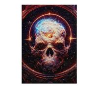 Jigsaw Puzzles for Adults 38x26cm/1000pcs Skull in Flames Cosmic Artwork Jigsaws for Adults Relaxing Games Difficult Challenge Christmas Birthday Gifts 38x26cm/1000pcs